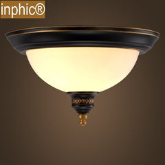 INPHIC-簡約田園吸頂燈古銅色金邊美式鄉村歐式吸頂燈過道燈