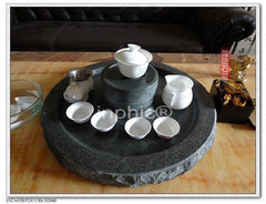 INPHIC-茶具茶盤 復古茶盤，家用石磨茶盤，青石茶盤石雕茶盤，功夫茶盤