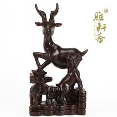 INPHIC-開運 紅木工藝品 木雕羊 三陽開泰 風水擺飾 贈禮佳品