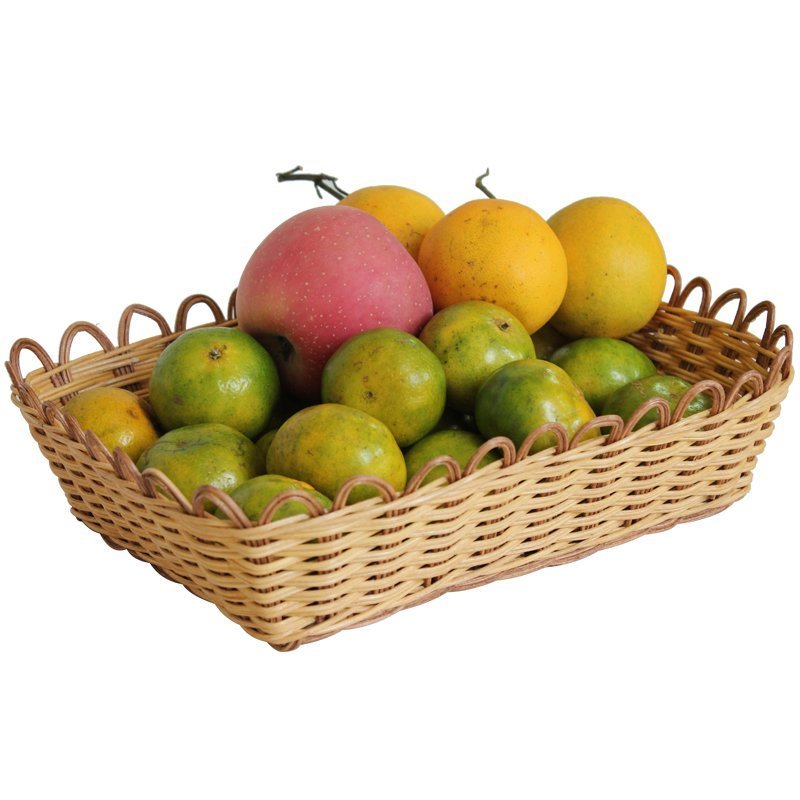 INPHIC-藤竹編歐式水果盤水果盆乾果盤 時尚水果籃小籃子  小