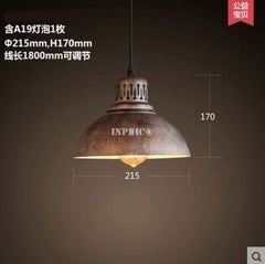 INPHIC-美式loft復古工業風吊燈咖啡館餐廳酒吧鐵藝仿古鍋蓋單頭臥室燈具 7號