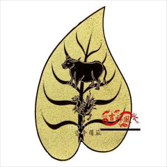 INPHIC-宗教 開光菩提司晨金葉擺件 屬蛇開運吉祥物擺件(套裝)