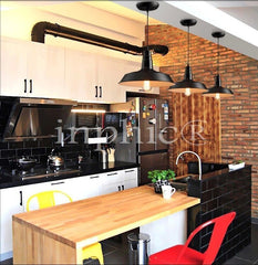 INPHIC-loft美式鄉村復古工業單頭吊燈鍋蓋陽臺餐廳鐵藝燈罩咖啡廳吧檯燈 大型其他顏色