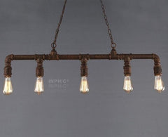 INPHIC-loft美式鄉村簡約復古特色工業  咖啡廳 酒吧吧臺餐廳服裝店水管吊燈