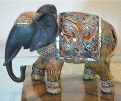 INPHIC-開運 東南亞工藝品 泰國飾品  吉祥擺件 嬉戲大象 擺件 玻飾象