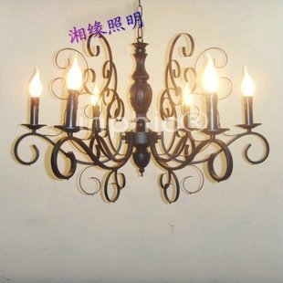 INPHIC-蠟燭燈水晶燈吊燈6頭燈田園客廳燈 臥室燈 餐廳燈