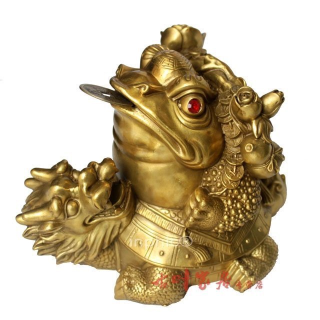 INPHIC-開運 精品開光純銅金蟾招財擺件大型龍龜騎蟾工藝品財富歸來