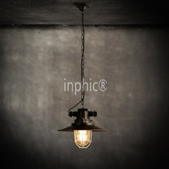 INPHIC-復古loft工業風小鐵籠吊燈咖啡館酒吧鐵藝小黑傘 餐廳吊燈