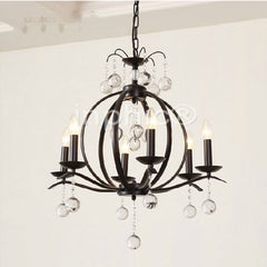 INPHIC-小吊燈 美式鄉村鐵藝水晶咖啡廳餐廳臥室小吊燈