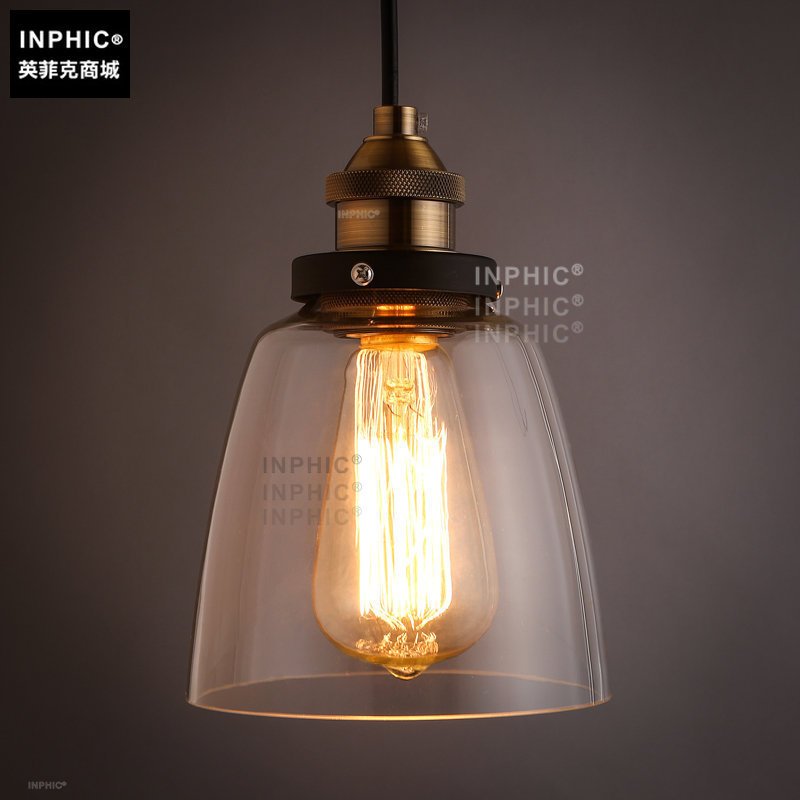 INPHIC-美式鄉村特色工業復古loft吧臺田園玻璃燈罩 簡約吊燈