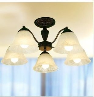 INPHIC-歐式鐵藝燈 5頭吸頂燈 臥室吸頂燈 客廳燈餐廳燈