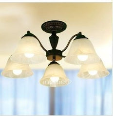 INPHIC-歐式鐵藝燈 5頭吸頂燈 臥室吸頂燈 客廳燈餐廳燈