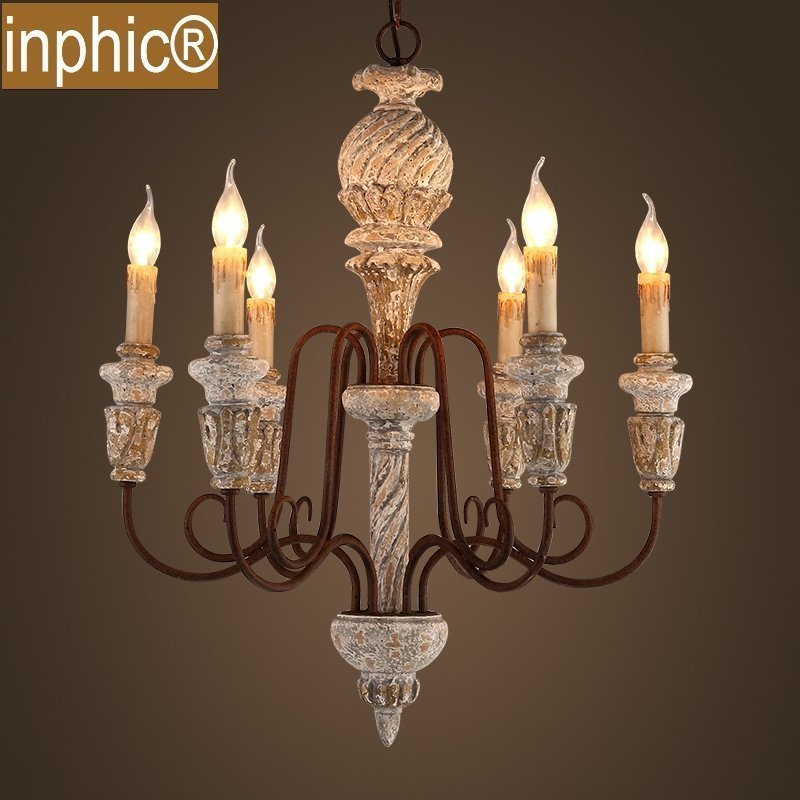 INPHIC-工業復古吧臺餐廳客廳燈木頭美式鄉村波西米亞吊燈