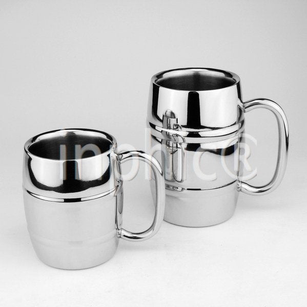 INPHIC-茶具 鼓形不鏽鋼光面啤酒杯 不鏽鋼啤酒杯 酒杯 小款