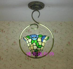 INPHIC-客廳燈臥室燈歐式燈複式樓梯間 藍白花吸頂燈 燈