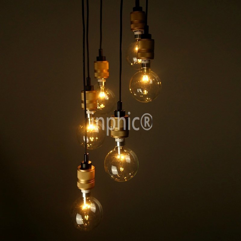 INPHIC-美式天女散花吊燈藝術愛迪生復古燈泡loft 服裝店吊燈具奶茶店