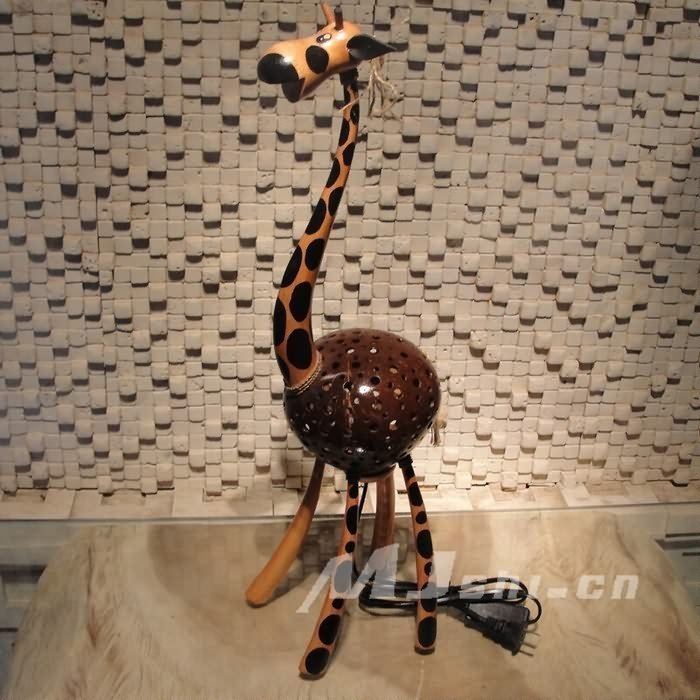 INPHIC-東南亞風格客廳臥室書房床頭燈飾燈具 泰國進口實木 長頸鹿燈