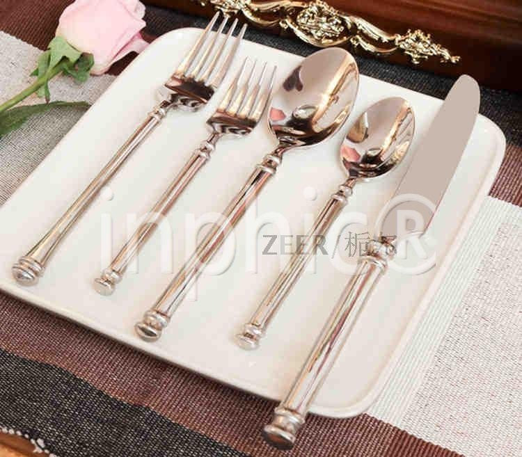 INPHIC-不鏽鋼宮廷刀叉勺 牛排工具 餐刀 西餐刀叉勺 西餐餐具5件套