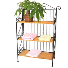 INPHIC-竹藤編廚房置物架層架落地浴室收納架整理架隔板儲物架金屬三層架