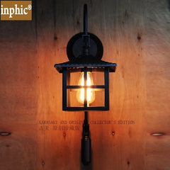 INPHIC-美式壁燈Loft創意餐廳酒吧過道走廊咖啡廳陽臺仿古鐵藝滑輪壁燈