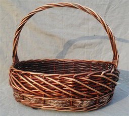 INPHIC-藤編柳編籃子野餐籃，水果籃，食品籃，工具籃，花籃