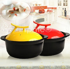 INPHIC-糖果色可立式鍋蓋陶瓷砂鍋烹飪鍋燉鍋湯煲煲湯鍋附蓋3L送