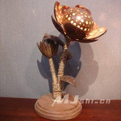 INPHIC-東南亞風格客廳臥室書房床頭燈飾燈具 泰國進口實木 蓮花骨朵燈