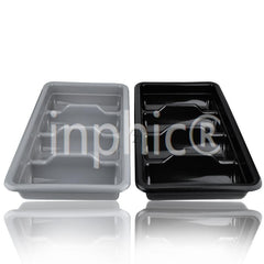 INPHIC-食品級塑膠黑色餐具盒 酒店西餐餐具收集盒 餐邊櫃收納盒