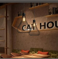 INPHIC-北歐復古簡約鐵藝燈具咖啡廳吧臺臥室客廳餐廳過道火鍋店工業吊燈 C款