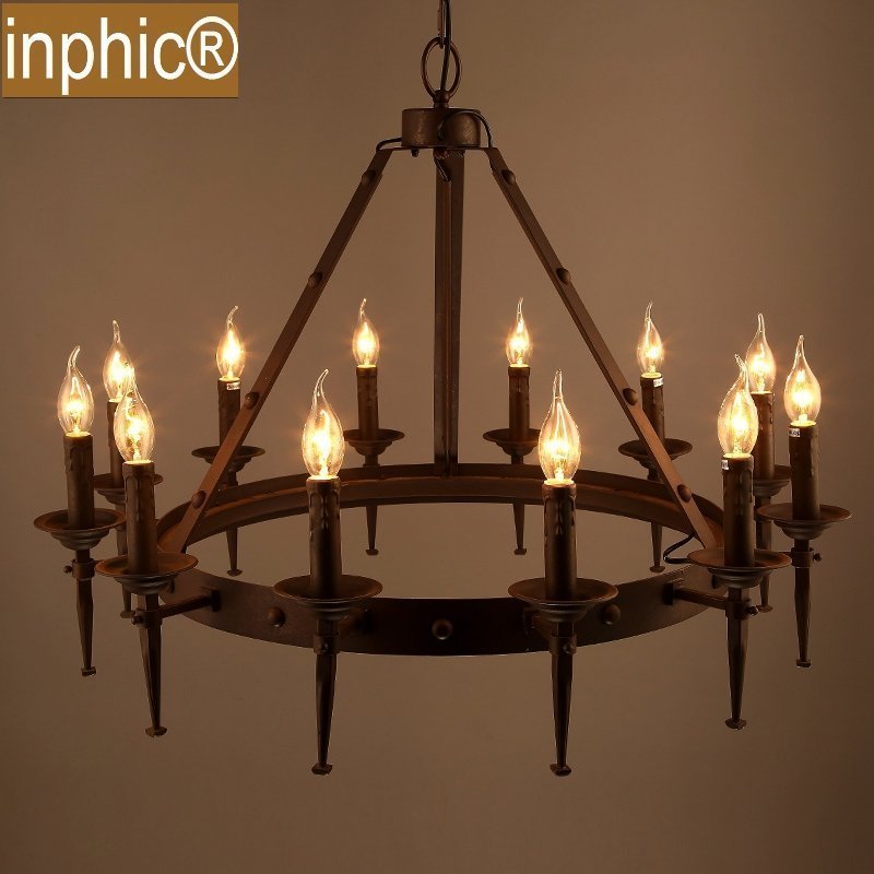 INPHIC-loft復古工業吊燈創意咖啡館酒吧個性燈具餐廳客廳藝術美式吊燈 12燈