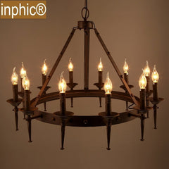 INPHIC-loft復古工業吊燈創意咖啡館酒吧個性燈具餐廳客廳藝術美式吊燈 12燈