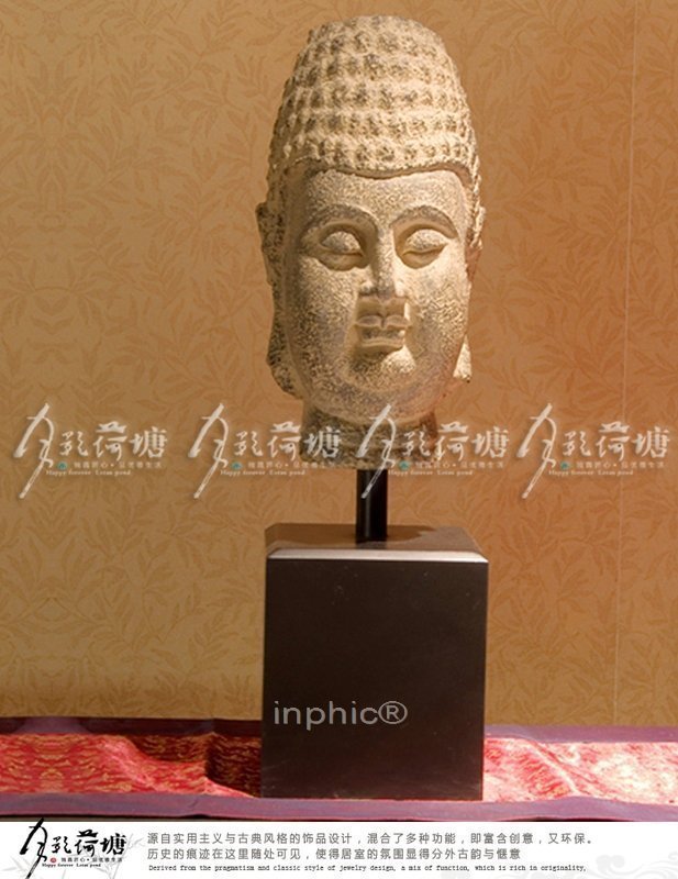 INPHIC-宗教 復古工藝品 擺設 玄關擺飾 裝飾品佛頭-祥(仿唐)