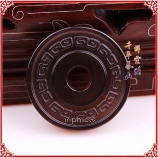 INPHIC-宗教 開光冰種黑曜石太極轉運輪 豬開運吉祥物