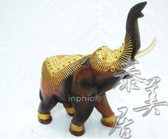 INPHIC-宗教 東南亞家居飾品 泰式工藝品 木雕擺飾 家居擺設原木揚鼻小象