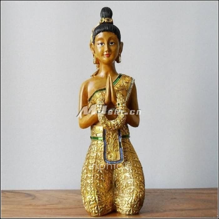 INPHIC-宗教 東南亞風格 佛像 泰國風情 家居飾品 樹脂擺飾 玄關傢俱 跪佛