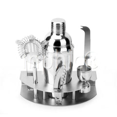 INPHIC-550毫升不鏽鋼調酒器帶底座冰夾花式調酒雪克壺雪克杯7件套