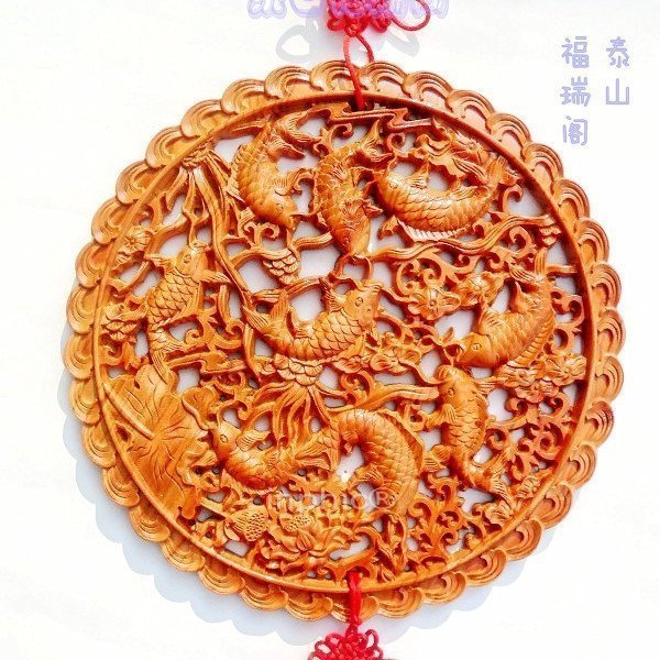 INPHIC-宗教 開光桃木金魚聚財掛件 招財進寶 富貴吉祥 金玉滿堂 富貴魚