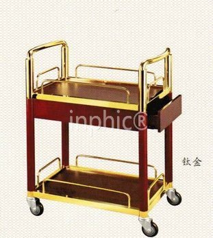 INPHIC-折疊豪華客房送餐車 餐車 推車 餐邊櫃 餐車服務車飯店酒水櫃 不含保溫箱