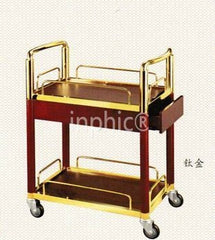 INPHIC-折疊豪華客房送餐車 餐車 推車 餐邊櫃 餐車服務車飯店酒水櫃 不含保溫箱