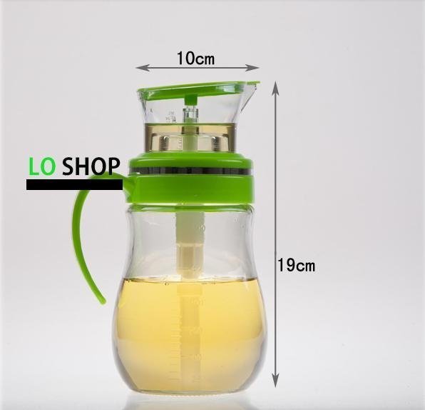 INPHIC-定量玻璃油瓶可控防漏廚房用品具健康食用醬油醋瓶600ml