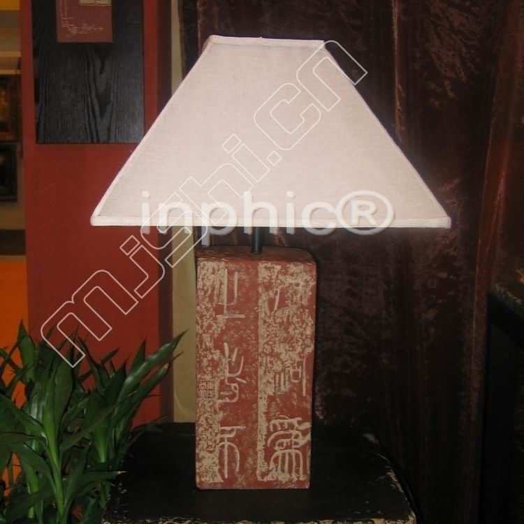 INPHIC-現代中式 燈具 古典 復古 裝飾客廳書房 復古勤禮檯燈(紅)