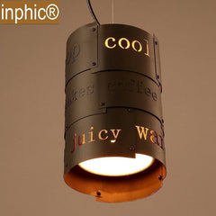 INPHIC-loft個性吊燈復古咖啡廳創意英文餐廳吧臺酒吧過道鐵藝裝飾吊燈 A款