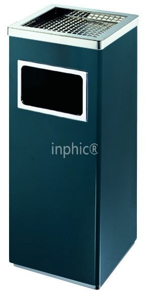 INPHIC-長形座地煙灰菸灰桶 果皮桶 樓道垃圾桶 烤漆身鋼頭 酒店煙灰菸灰盅 墨綠色