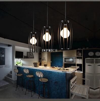 INPHIC-北歐復古loft臥室餐廳咖啡廳酒吧吧檯燈簡約鐵藝混搭工業風吊燈  B長扁形