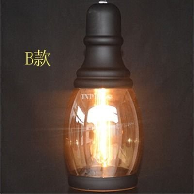 INPHIC-現代簡約餐廳吧臺咖啡廳燈具 復古個性酒吧工業客廳玻璃吊燈 B款