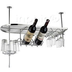 INPHIC-倒掛式懸掛式紅酒架 創意 巴臺酒具架 高度可調節