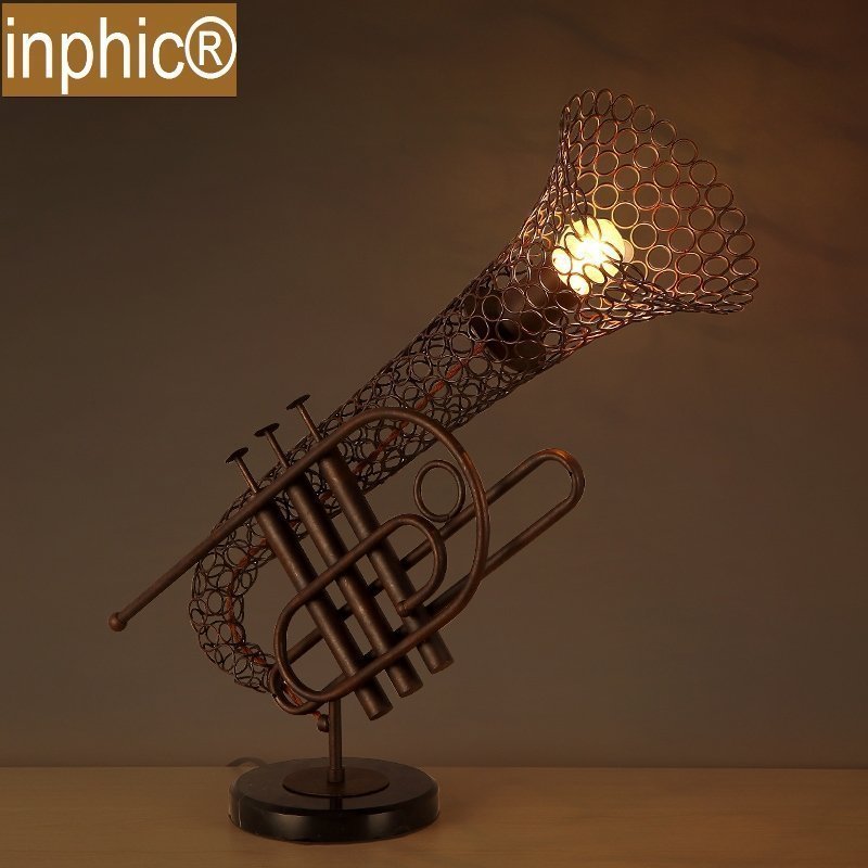 INPHIC-loft復古薩克斯檯燈鐵藝工業風餐廳咖啡廳裝飾燈具創意個性檯燈