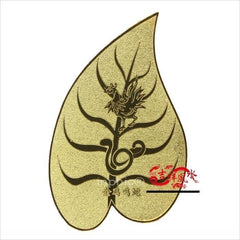 INPHIC-宗教 開光菩提金雞鳴蛇金葉擺件 屬牛開運吉祥物擺件(套裝)