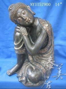 INPHIC-宗教 東南亞風格 樹脂工藝品 中式擺飾 家居裝飾品 坐姿睡佛