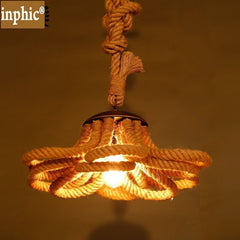 INPHIC-美式鄉村loft北歐復古創意藝術服裝店咖啡廳工程餐廳創意麻繩吊燈